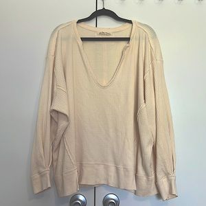 Free People / We the Free - Buttercup Oversized Thermal (Cream)